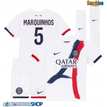 Maglie da calcio Paris Saint-Germain Marquinhos #5 Seconda Maglia Bambino 2025-26 Manica Corta (+ Pantaloni corti)